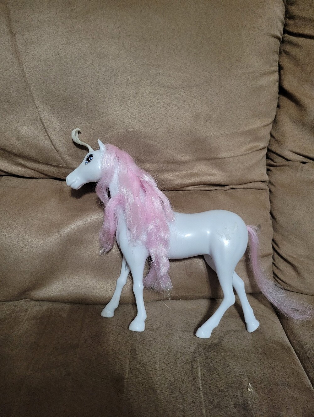 Pink Mane White Unicorn Figurine